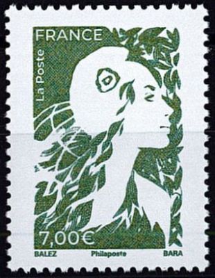 2024 - France Timbre Affiche n� 5749A - Marianne de l\'Avenir 7,00 � d�coup� de l\'affiche n� 6 (Type Balez) 