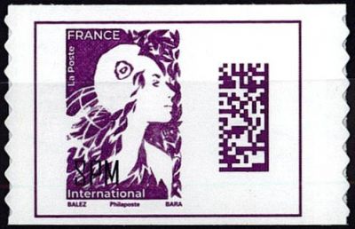 2024 - Saint Pierre et Miquelon - Marianne de l\'Avenir - SPM TVP Adh�sif International violet 