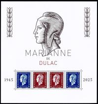 2025 - Feuillet France - Marianne de Dulac 1945-2025