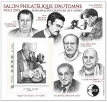 2025 - France Bloc CNEP 102 - Salon d\'automne - Hommage aux Graveurs de Timbres
