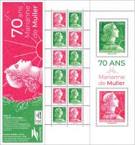 2025 - France Carnet n&deg; C1537 - 70 ans de la Marianne de Muller