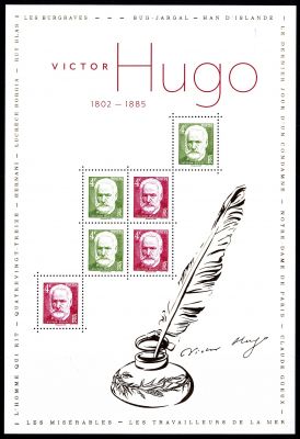 2025 - France Feuillet n� 5922 - 140e anniversaire de la mort de Victor Hugo (1802-1885) de Timbres-Poste