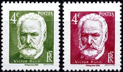 2025 - France n� 5922/5923 - 140e anniversaire de la mort de Victor Hugo (1802-1885) de Timbres-Poste