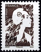 2025 - Saint Pierre et Miquelon Timbre n&deg; 1371 - Marianne de l\'Avenir - 0,05 � (de feuille de 100 timbres) 