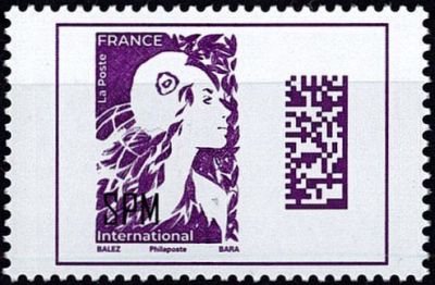 2025 - Saint Pierre et Miquelon Timbre n� 1372 - Marianne de l\'Avenir - Lettre Internationale (de feuille de 50 timbres)