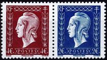 2025 - Timbre France - Marianne de Dulac 1945-2025 