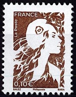 2025 - Timbres France - Marianne de l\'Avenir 0,10 � (mention Philaposte)