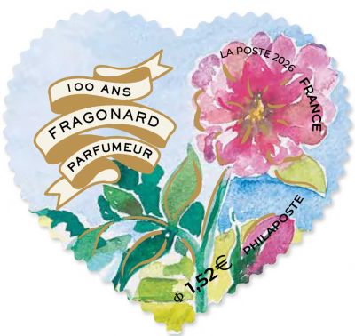 2026 - France Adh�sifs n� ..../.... - Saint Valentin, paire Coeur Fragonard
