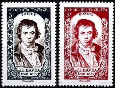 2026 - France n� 5924/5925 - Bicentenaire de la mort du peintre Jacques-Louis David