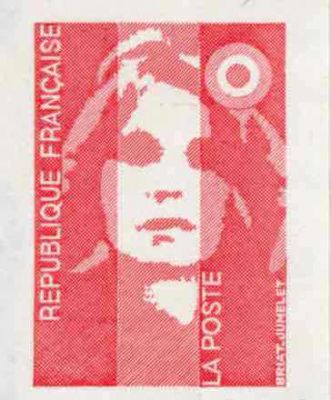 4 - Timbre Adh�sif France Marianne Briat sans valeur 1993