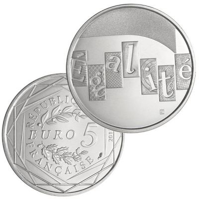 5 EUROS ARGENT - FRANCE - VALEURS DE LA R�PUBLIQUE - L��GALIT� - 2013