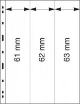 5 Feuilles Uniplate 3 Bandes Verticales (61, 62 et 63 mm) Lindner
