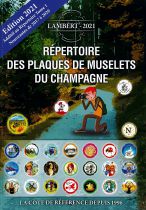 Additif Répertoire Lambert des plaques de muselets de Champagne Nouveautés 2017-2020 Edition 2021