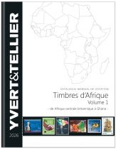 Afrique Centrale à Ghana Volume 1 2025 Yvert et Tellier Cotation de Timbres