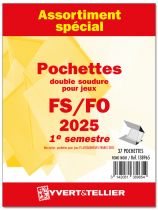 Assortiment pochettes 2 soudures noir FS/FO 2025/1er semestre Yvert et Tellier