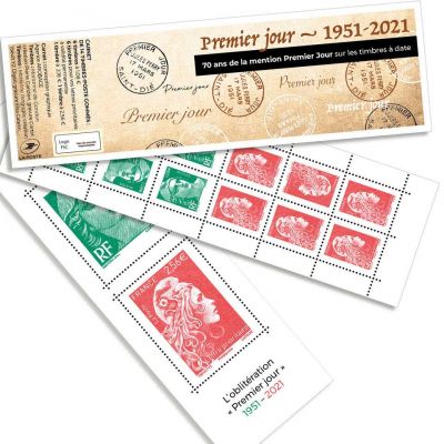 BC1528 France carnet \ L\'oblit�ration 1er jour\  2021