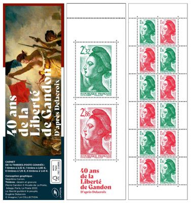 BC1531 France carnet \ 40 ans de la Libert� de Gandon\  2022