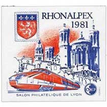Bloc CNEP Salon Philat�lique de Lyon Rhonalpex 1981