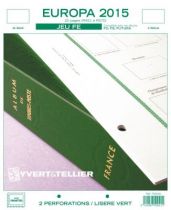 Europa 2015 Feuilles Annuelles Liseré Vert FE pour Timbres YVERT