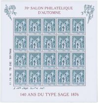 F5094 Feuille Timbre 140e Anniversaire du type Sage 2016