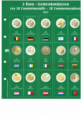 Feuille Premium pour 2� comm�moratives 2022 (1�re partie) Safe