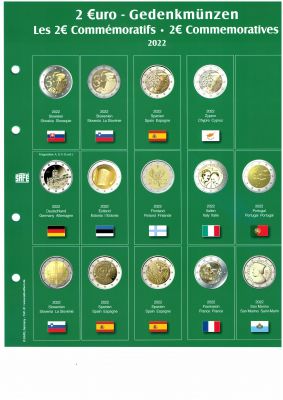 Feuille Premium pour 2� comm�moratives 2022 (2�me partie) Safe
