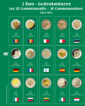 Feuille Premium pour 2� comm&eacute;moratives 2023 (1&egrave;re partie) Safe