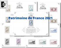 Feuilles Patrimoine de France 2021 pour Timbres AV Editions