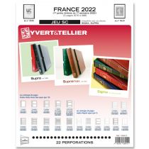 Feuilles SC france 2022/1er semestre pour timbres YVERT