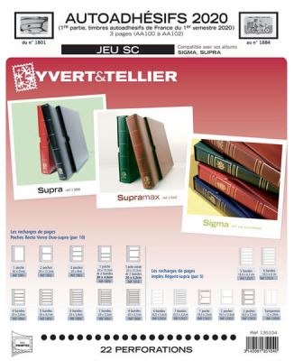 Feuilles SC france Autoadh�sifs 2020/1er semestre pour timbres YVERT