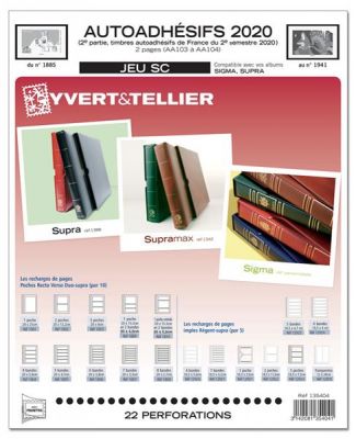 Feuilles SC france Autoadh�sifs 2020/2�me semestre pour timbres YVERT