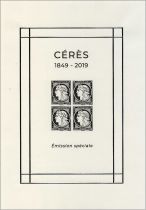 France - Bloc Cérès Type Boursier Emission spéciale 1849 - 2019