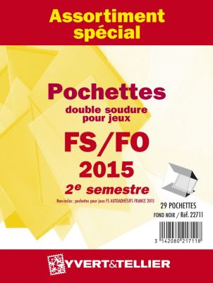 France 2015/2�me Semestre Assortiment de pochettes de protection pour Timbres Gomm�s YVERT