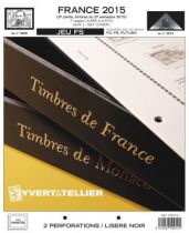 France 2015/2eme Semestre Feuilles Annuelles Liseré Noir FS pour Timbres YVERT
