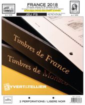 France 2018/2ème Semestre Feuilles Annuelles Liseré Noir FS pour Timbres YVERT