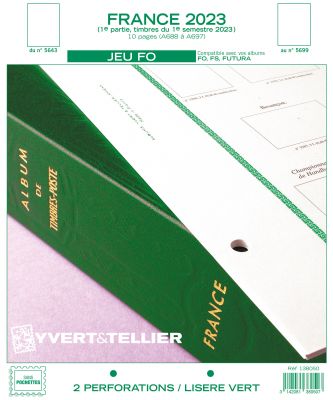 Jeu france FO 2023/1er semestre (liser� vert) YVERT