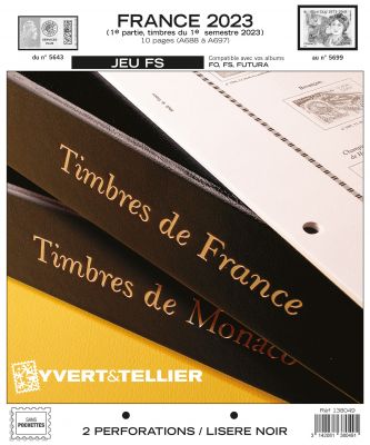 Jeu france FS 2023/1er semestre (liser� noir) YVERT