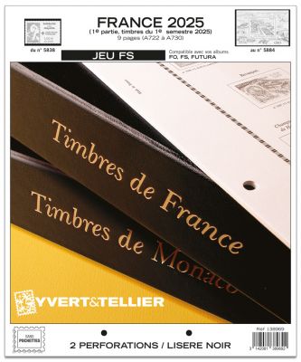 Jeu france FS 2025/1er semestre (liser� noir) YVERT