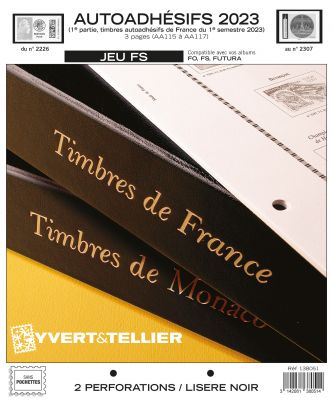 Jeu france FS autoadh�sif 2023/1er semestre (liser� noir) YVERT