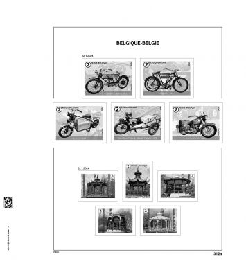 Jeu Luxe Belgique Timbres D�coup�s des Blocs et Carnets 2024 (1B) DAVO