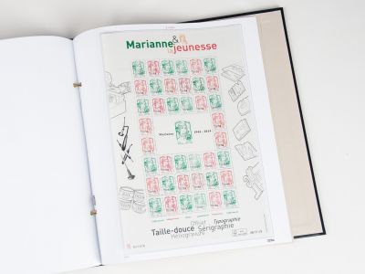 Jeu Luxe France Marianne Multi-Technique Surcharg�e 2014 pour Timbres DAVO
