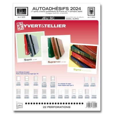 Jeu SC france Autoadh�sifs 2024/1er semestre Yvert et Tellier