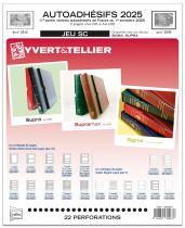Jeu SC france Autoadhésifs 2025/1er semestre Yvert et Tellier