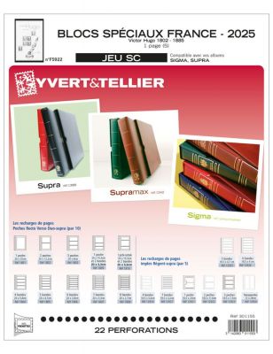 Jeu SC France Blocs Hors abonnement 2025 Yvert et Tellier