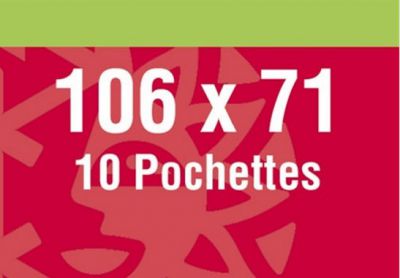 Pochettes double soudure Noir 106x71mm (x10) Yvert