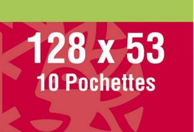 Pochettes double soudure Noir 128x53mm (x10) Yvert