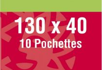 Pochettes double soudure Noir 130x40mm (x10) Yvert