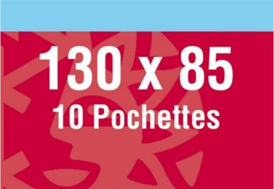Pochettes double soudure Noir 130x85mm (x10) Yvert