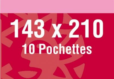 Pochettes double soudure Noir 143x210mm (x10) Yvert