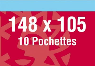 Pochettes double soudure Noir 148x105mm (x10) Yvert